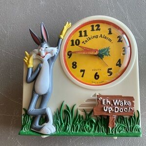 Vintage 1974 Warner Bros. Bugs Bunny Talking Alarm Clock